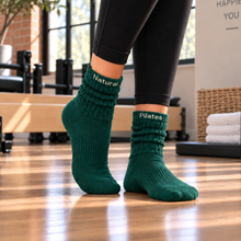 Load image into Gallery viewer, Natural Pilates Grip Crew Socks