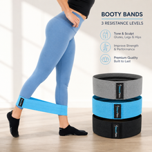 Load image into Gallery viewer, Natural Pilates Booty Bands (Fabric, Set of 3)