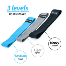 Load image into Gallery viewer, Natural Pilates Booty Bands (Fabric, Set of 3)